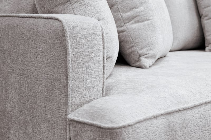 Rossita 3-seters Dyp Sofa i Chenille - Grå / Brun - Møbler - Sofaer - Sofa 3 seter