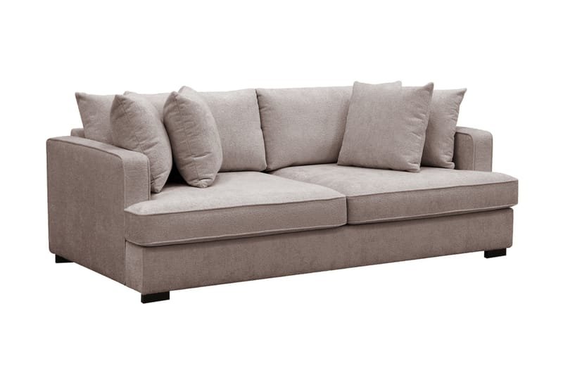 Rossita 3-seters Dyp Sofa i Chenille - Grå / Brun - Møbler - Sofaer - Sofa 3 seter