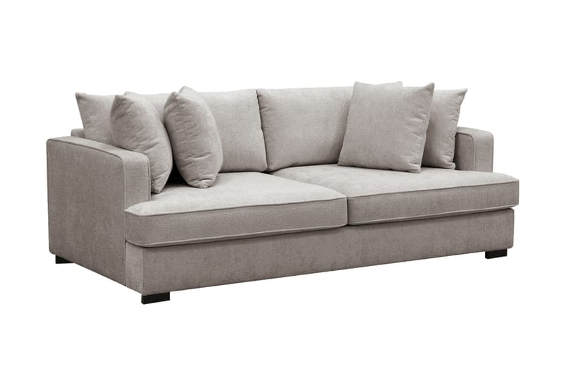 Rossita 3-seters Dyp Sofa i Chenille - Grå / Brun - Møbler - Sofaer - Sofa 3 seter