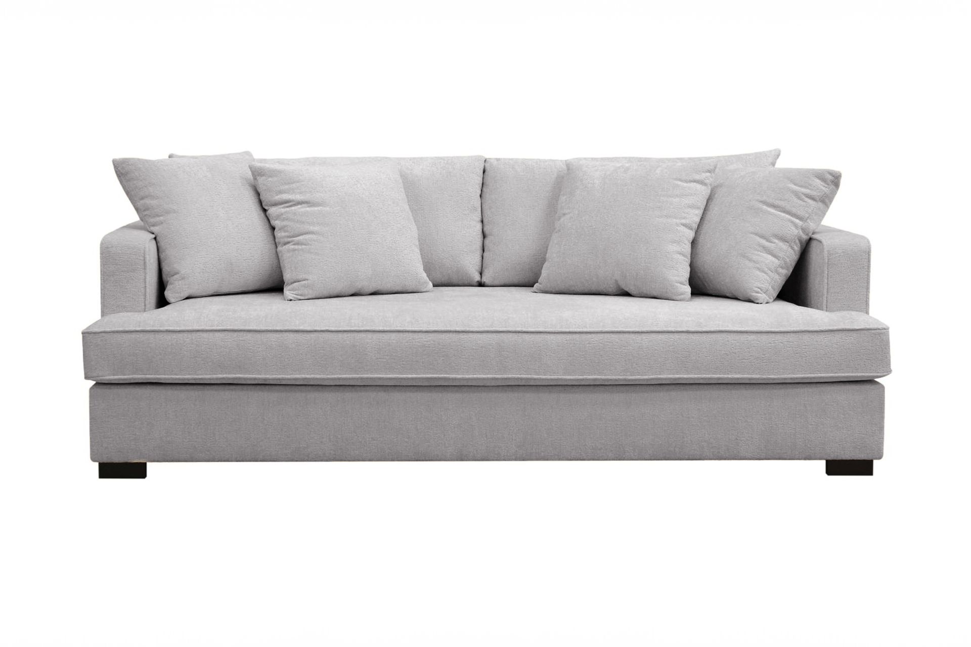Rossita 3-seters Dyp Sofa i Chenille - Grå - Møbler - Sofaer - Sofa 3 seter