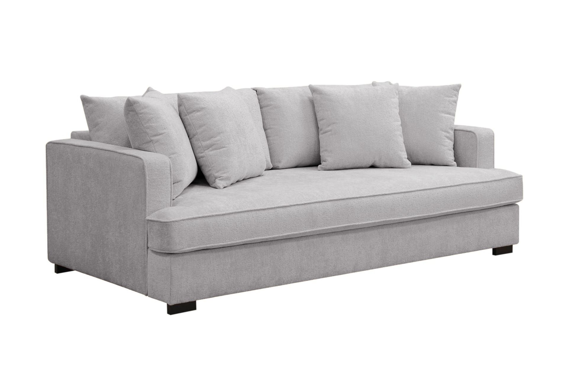 Rossita 3-seters Dyp Sofa i Chenille - Grå - Møbler - Sofaer - Sofa 3 seter