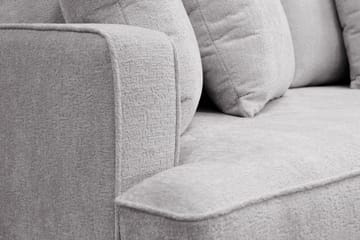 Rossita 3-seters Dyp Sofa i Chenille - Grå - Møbler - Sofaer - Sofa 3 seter