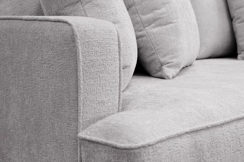 Rossita 3-seters Dyp Sofa i Chenille - Grå - Møbler - Sofaer - Sofa 3 seter
