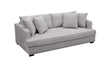 Rossita 3-seters Dyp Sofa i Chenille - Grå - Møbler - Sofaer - Sofa 3 seter