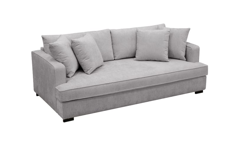 Rossita 3-seters Dyp Sofa i Chenille - Grå - Møbler - Sofaer - Sofa 3 seter