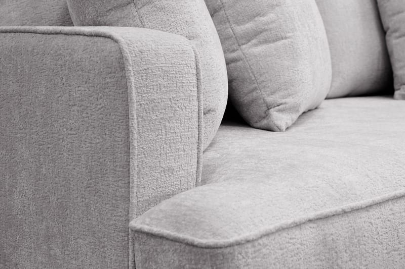 Rossita 3-seters Dyp Sofa i Chenille - Lys Grå - Møbler - Sofaer - Sofa 3 seter
