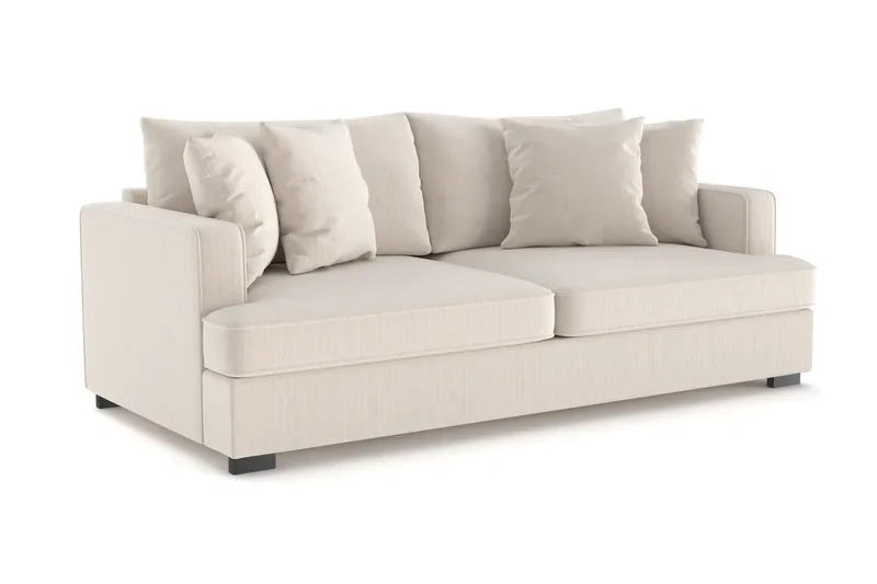 Rossita 3-seters Dyp Sofa i Kordfløyel - Beige - Møbler - Sofaer - Sofa 3 seter
