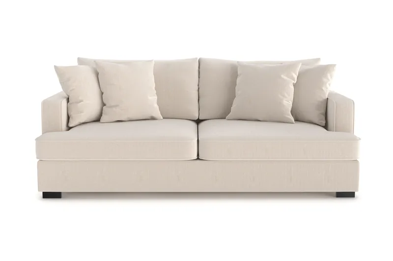 Rossita 3-seters Dyp Sofa i Kordfløyel - Beige - Møbler - Sofaer - Sofa 3 seter