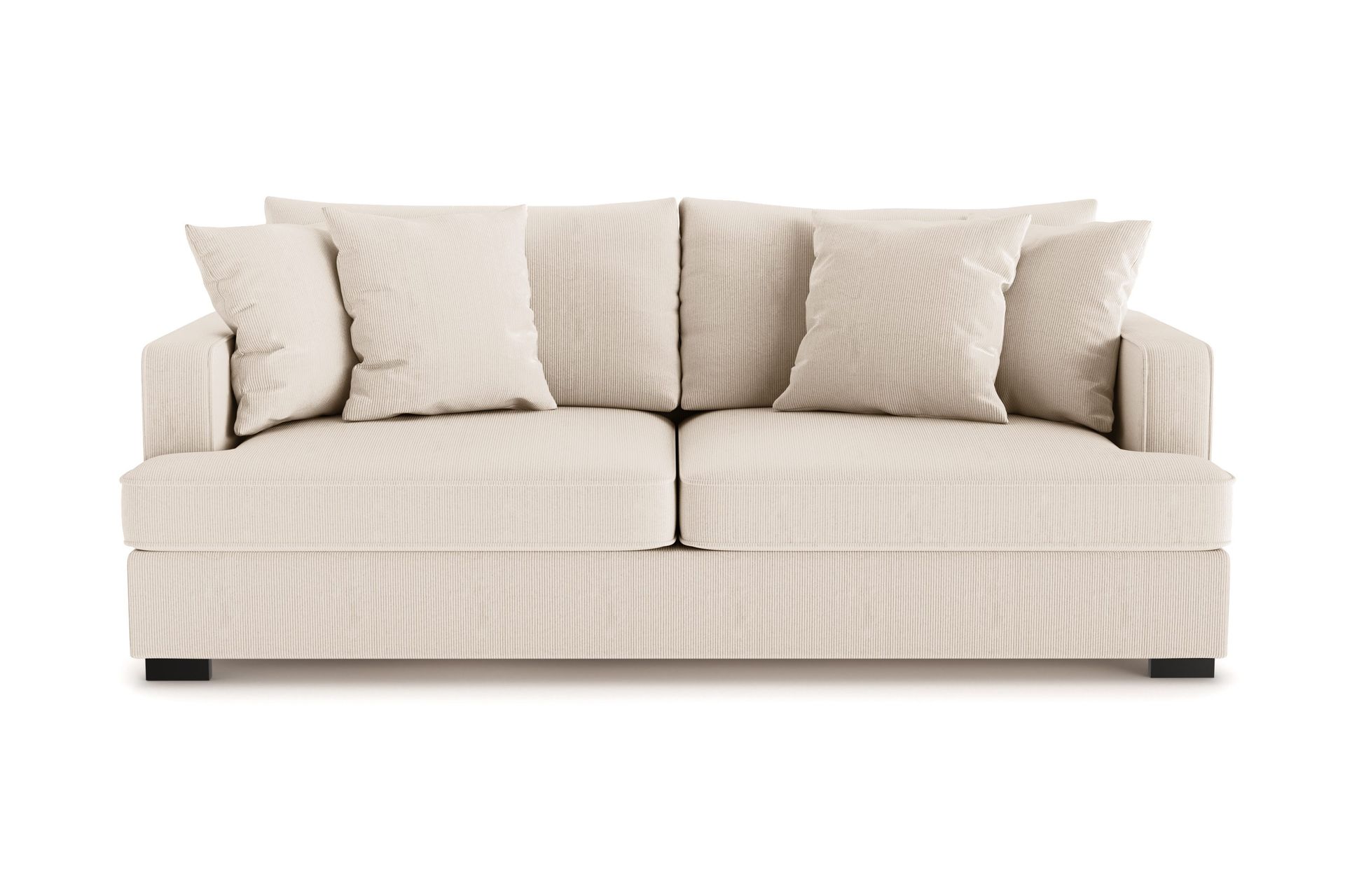 Rossita 3-seters Dyp Sofa i Kordfløyel - Beige
