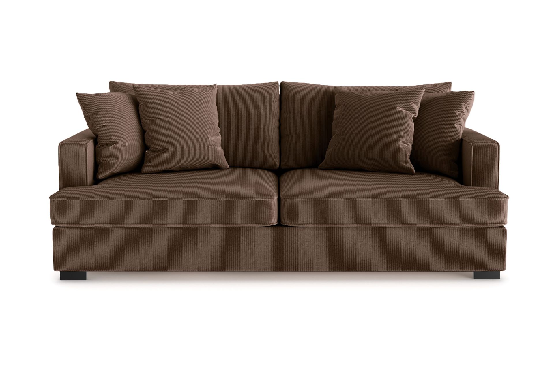 Rossita 3-seters Dyp Sofa i Kordfløyel - Brun