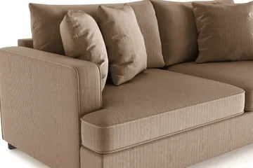 Rossita 3-seters Dyp Sofa i Kordfløyel - Brun - Møbler - Sofaer - Sofa 3 seter