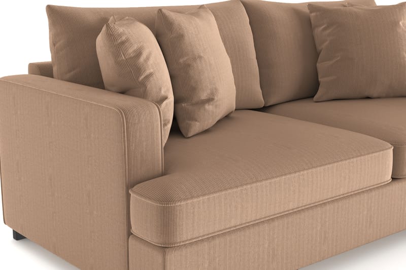 Rossita 3-seters Dyp Sofa i Kordfløyel - Brun - Møbler - Sofaer - Sofa 3 seter