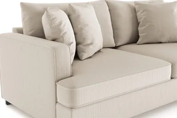 Rossita 3-seters Dyp Sofa i Kordfløyel - Greige - Møbler - Sofaer - Sofa 3 seter