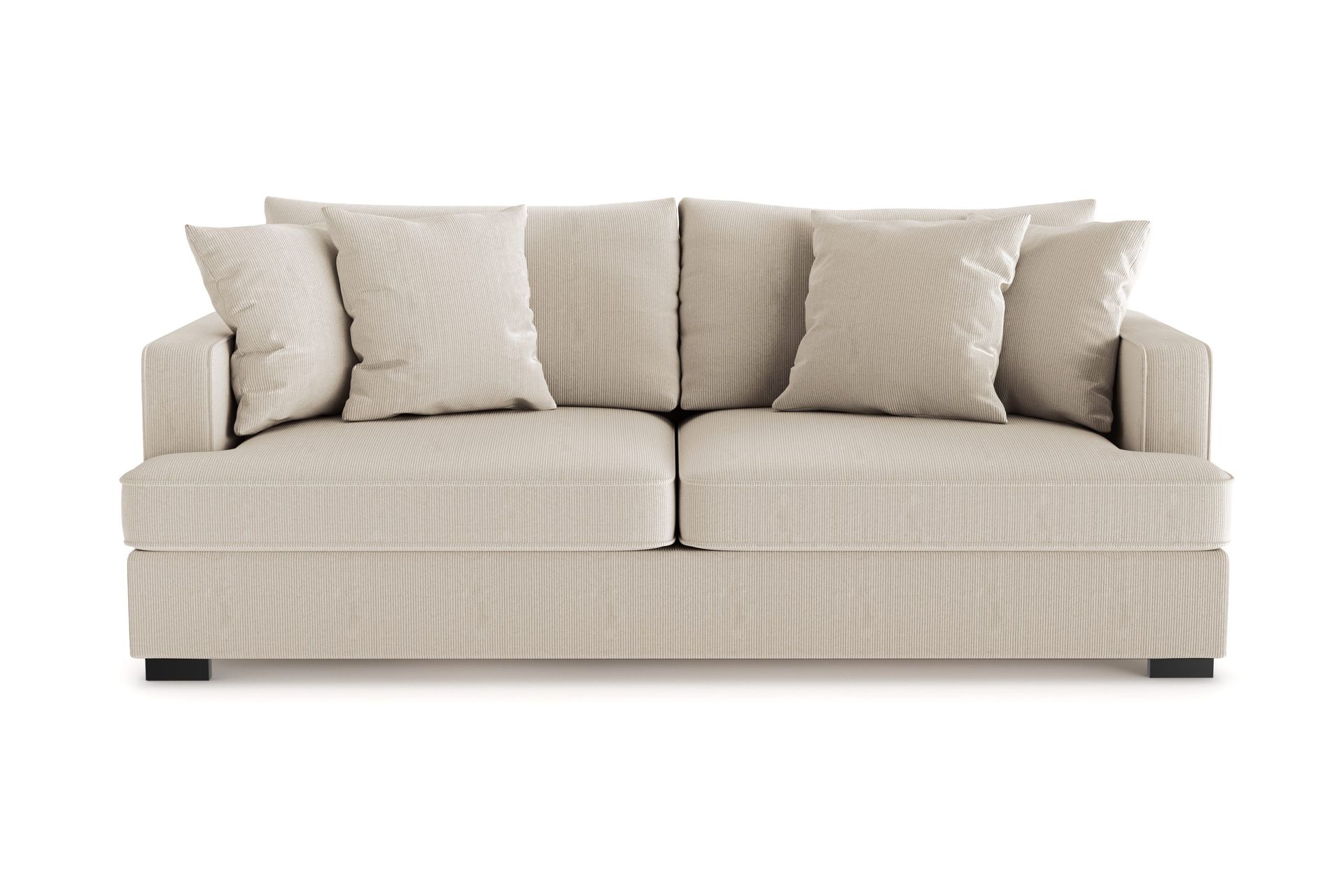 Rossita 3-seters Dyp Sofa i Kordfløyel - Greige