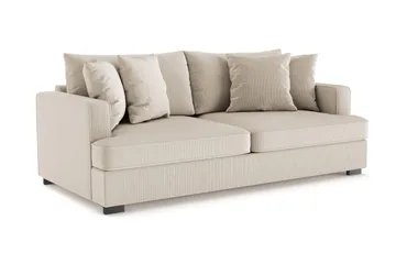 Rossita 3-seters Dyp Sofa i Kordfløyel - Greige - Møbler - Sofaer - Sofa 3 seter