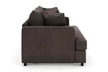Rossita 3-seters Dyp Sofa i Kordfløyel - Mørkegrå - Møbler - Sofaer - Fl øyel sofaer
