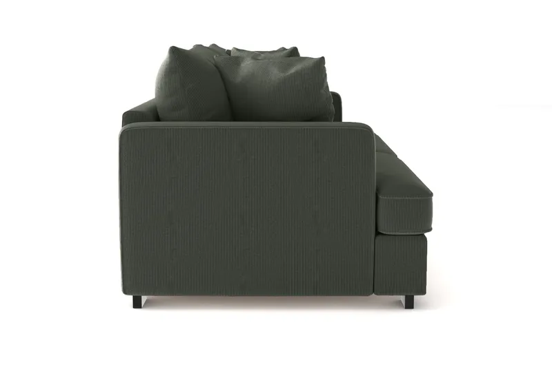 Rossita 3-seters Dyp Sofa i Kordfløyel - Mørkegrønn - Møbler - Sofaer - Sofa 3 seter