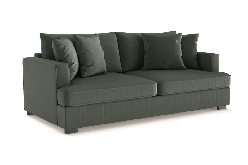 Rossita 3-seters Dyp Sofa i Kordfløyel - Mørkegrønn - Møbler - Sofaer - Sofa 3 seter