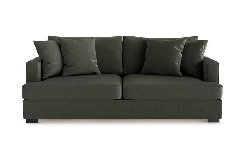 Rossita 3-seters Dyp Sofa i Kordfløyel, Mørkegrønn