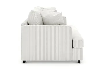 Rossita 3-seters Dyp Sofa i Kordfløyel - Offwhite - Møbler - Sofaer - Fløyel sofaer