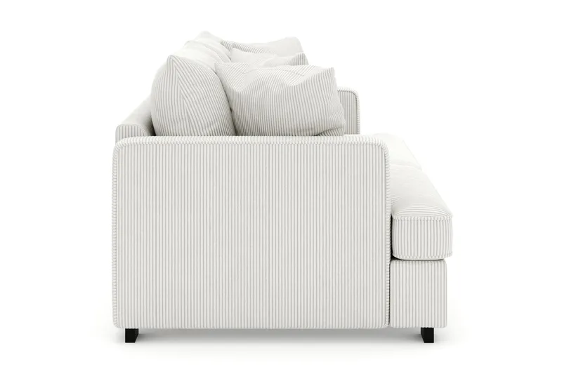 Rossita 3-seters Dyp Sofa i Kordfløyel - Offwhite - Møbler - Sofaer - Fløyel sofaer