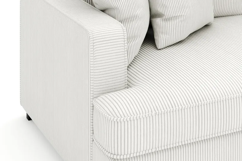 Rossita 3-seters Dyp Sofa i Kordfløyel - Offwhite - Møbler - Sofaer - Fløyel sofaer