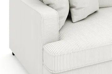 Rossita 3-seters Dyp Sofa i Kordfløyel - Offwhite - Møbler - Sofaer - Fløyel sofaer