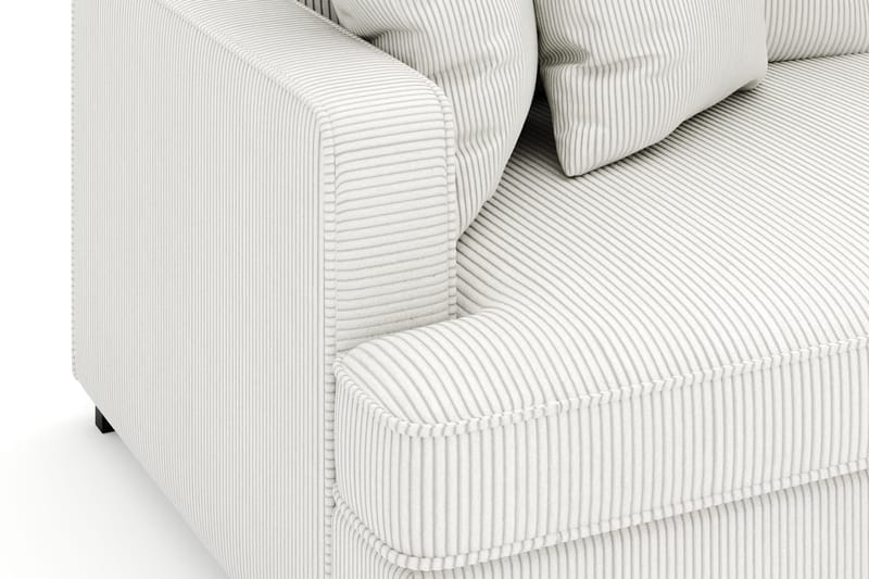 Rossita 3-seters Dyp Sofa i Kordfløyel - Offwhite - Møbler - Sofaer - Fløyel sofaer
