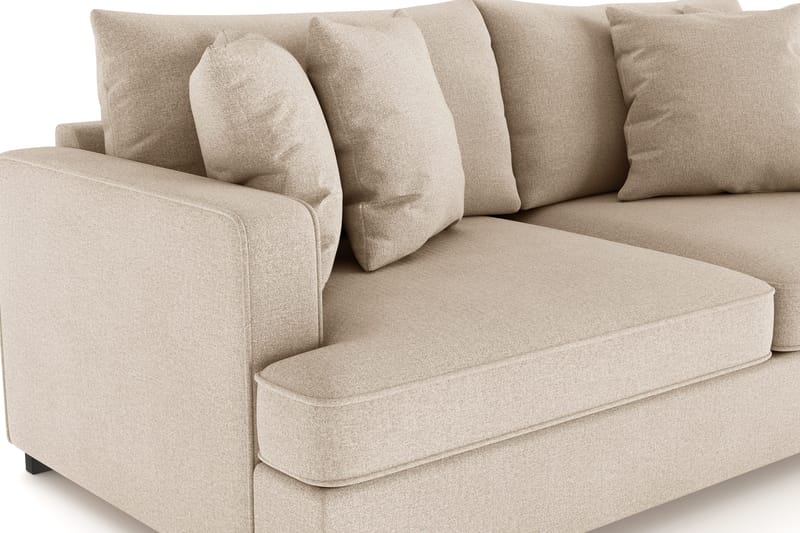 Rossita 3-seters Dyp Sofa i Stoff - Beige - Møbler - Sofaer - Sofa 3 seter