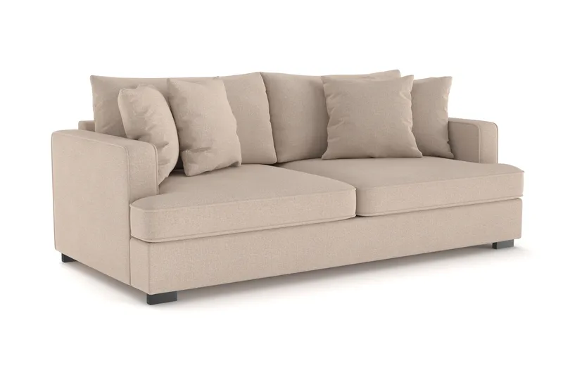 Rossita 3-seters Dyp Sofa i Stoff - Beige - Møbler - Sofaer - Sofa 3 seter