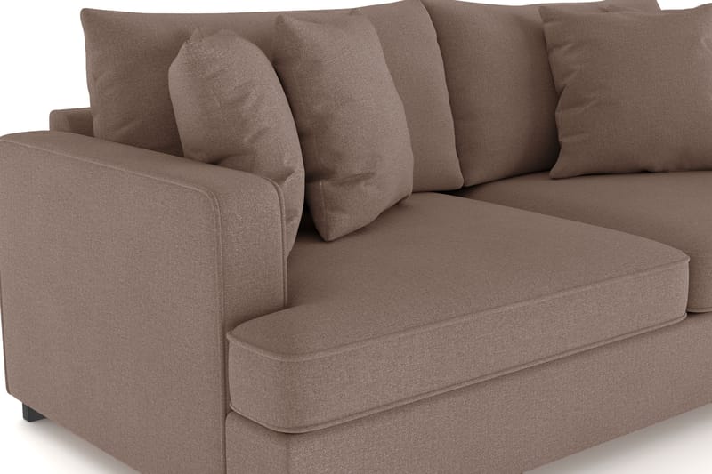 Rossita 3-seters Dyp Sofa i Stoff - Brun - Møbler - Sofaer - Sofa 3 seter