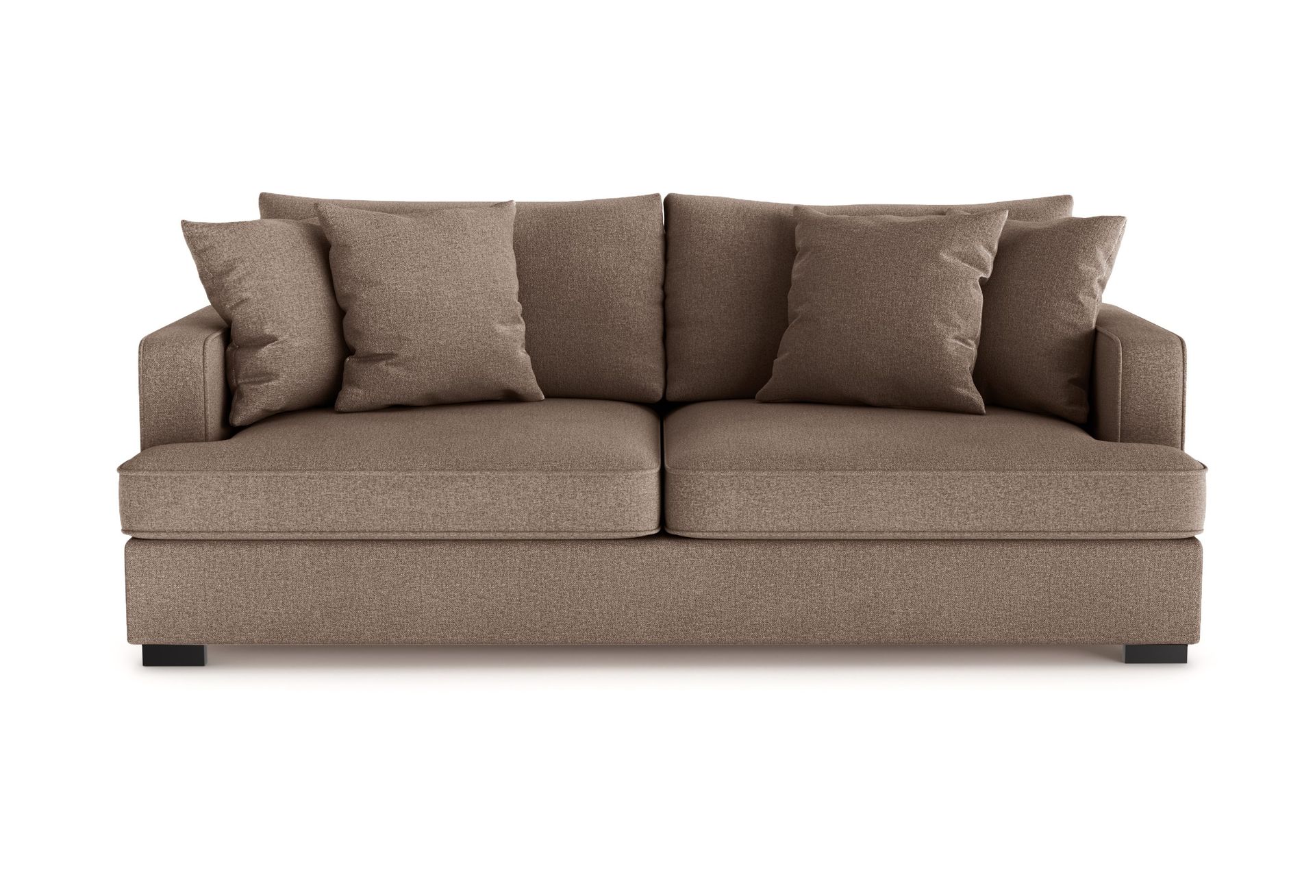 Rossita 3-seters Dyp Sofa i Stoff - Brun