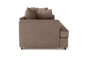 Rossita 3-seters Dyp Sofa med Hel Pute i Stoff - Brun - Møbler - Sofaer - Sofa 3 seter