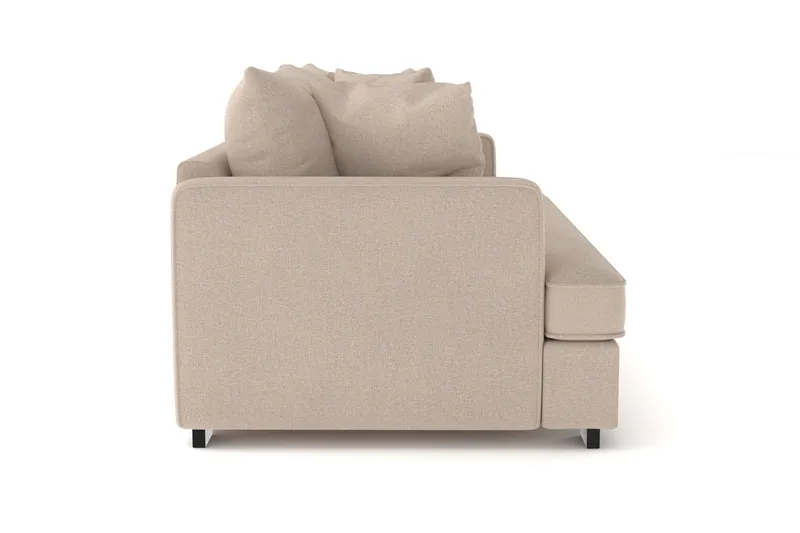Rossita 3-seters Dyp Sofa med Hel Pute i Stoff - Beige - Møbler - Sofaer - Sofa 3 seter