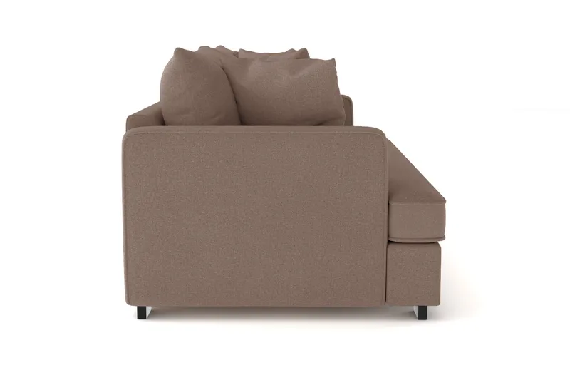 Rossita 3-seters Dyp Sofa med Hel Pute i Stoff - Brun - Møbler - Sofaer - Sofa 3 seter