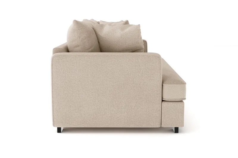 Rossita 3-seters Dyp Sofa med Hel Pute i Stoff - Beige - Møbler - Sofaer - Sofa 3 seter