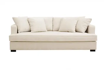 Rossita 3-seters Dyp Sofa med Hel Pute i Chenille - Beige - Møbler - Sofaer - Sofa 3 seter