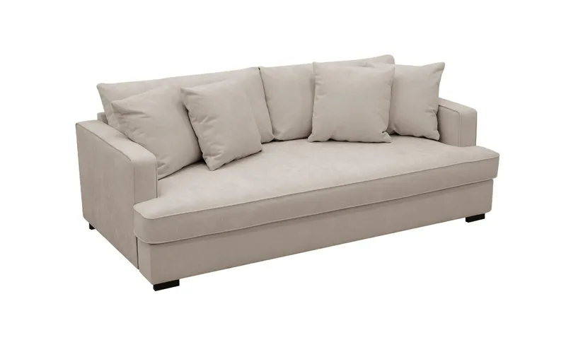 Rossita 3-seters Dyp Sofa med Hel Pute i Stoff - Brun - Møbler - Sofaer - Sofa 3 seter