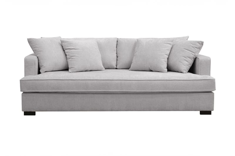 Rossita 3-seters Dyp Sofa med Hel Pute i Chenille - Grå - Møbler - Sofaer - Sofa 3 seter