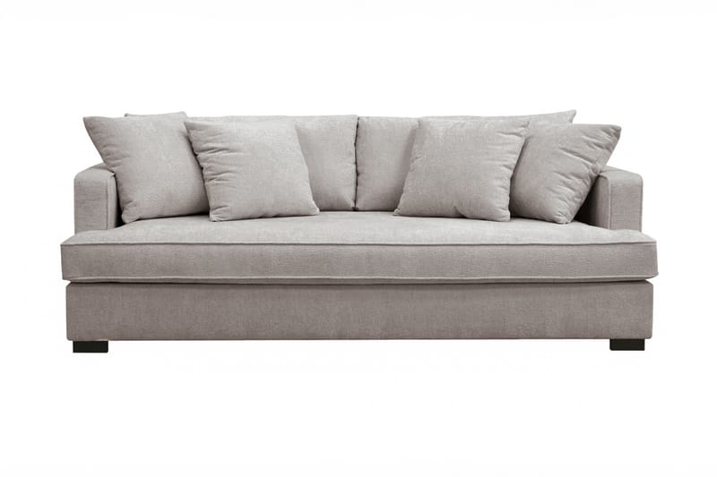 Rossita 3-seters Dyp Sofa med Hel Pute i Chenille - Grå / Brun - Møbler - Sofaer - Sofa 3 seter