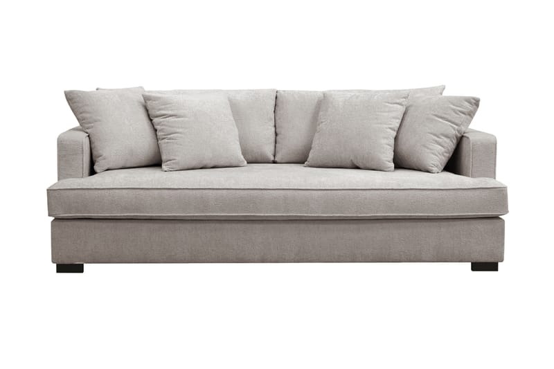 Rossita 3-seters Dyp Sofa med Hel Pute i Chenille - Grå / Brun - Møbler - Sofaer - Sofa 3 seter