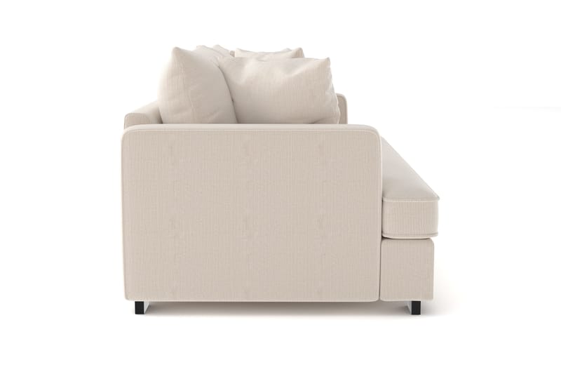 Rossita 3-seters Dyp Sofa med Hel Pute i Kordfløyel - Beige - Møbler - Sofaer - Sofa 3 seter
