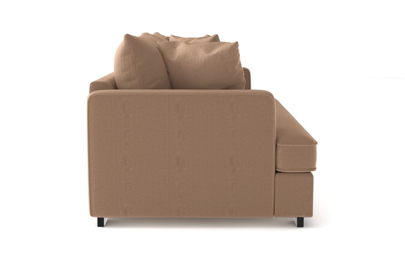 Rossita 3-seters Dyp Sofa med Hel Pute i Kordfløyel - Brun - Møbler - Sofaer - Sofa 3 seter