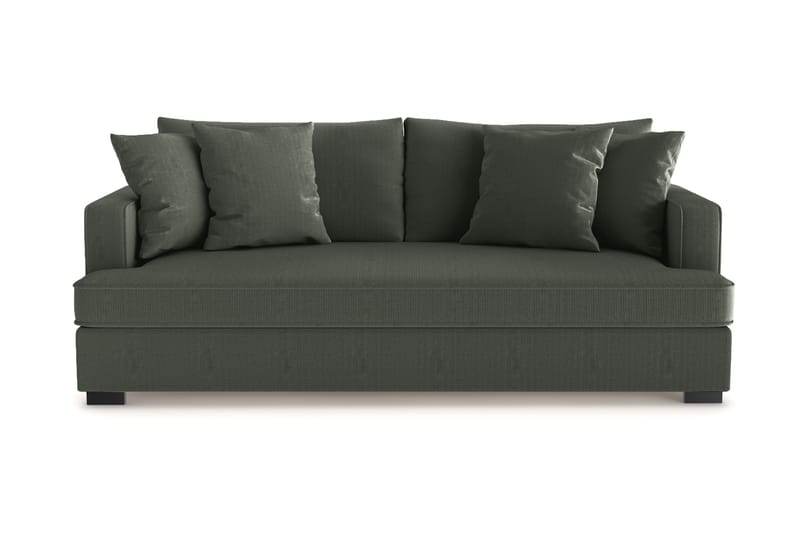 Rossita 3-seters Dyp Sofa med Hel Pute i Kordfløyel, Mørkegrønn