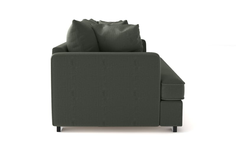 Rossita 3-seters Dyp Sofa med Hel Pute i Kordfløyel - Mørkegrønn - Møbler - Sofaer - Sofa 3 seter