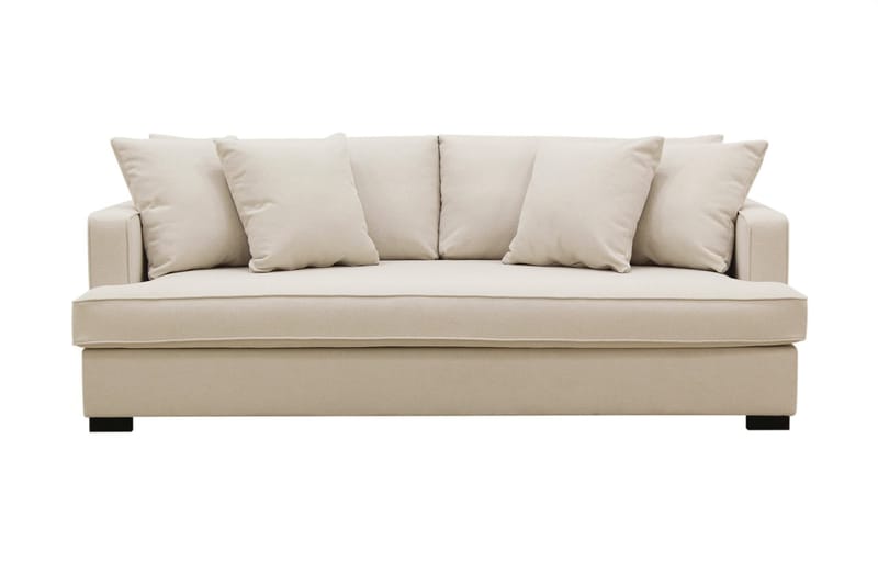 Rossita 3-seters Dyp Sofa med Hel Pute i Bouclé - Beige - Møbler - Sofaer - Sofa 3 seter