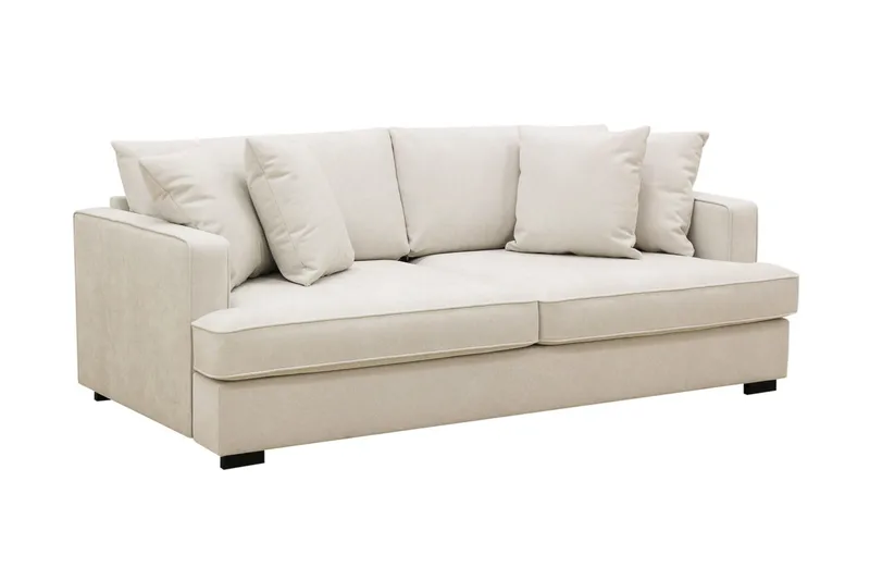 Rossita 3-seters Dyp Stoffsofa - Beige - Møbler - Sofaer - Sofa 3 seter