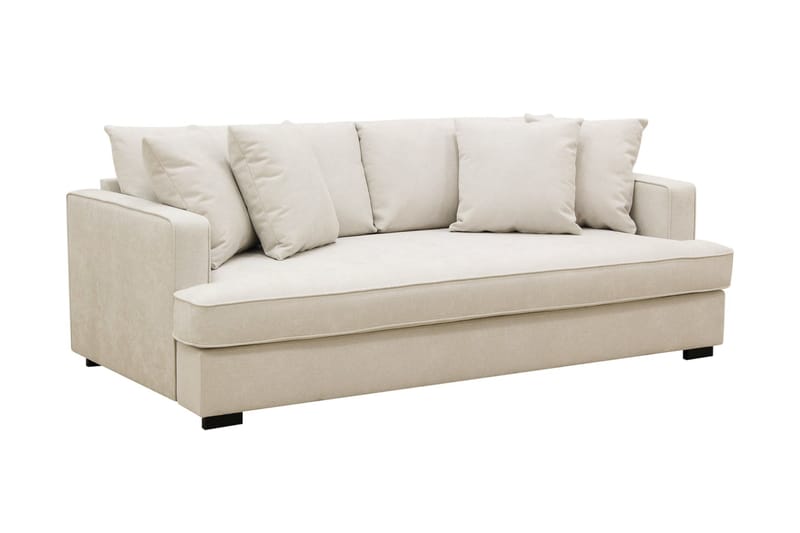 Rossita 3-seters Dyp Stoffsofa - Beige - Møbler - Sofaer - Sofa 3 seter