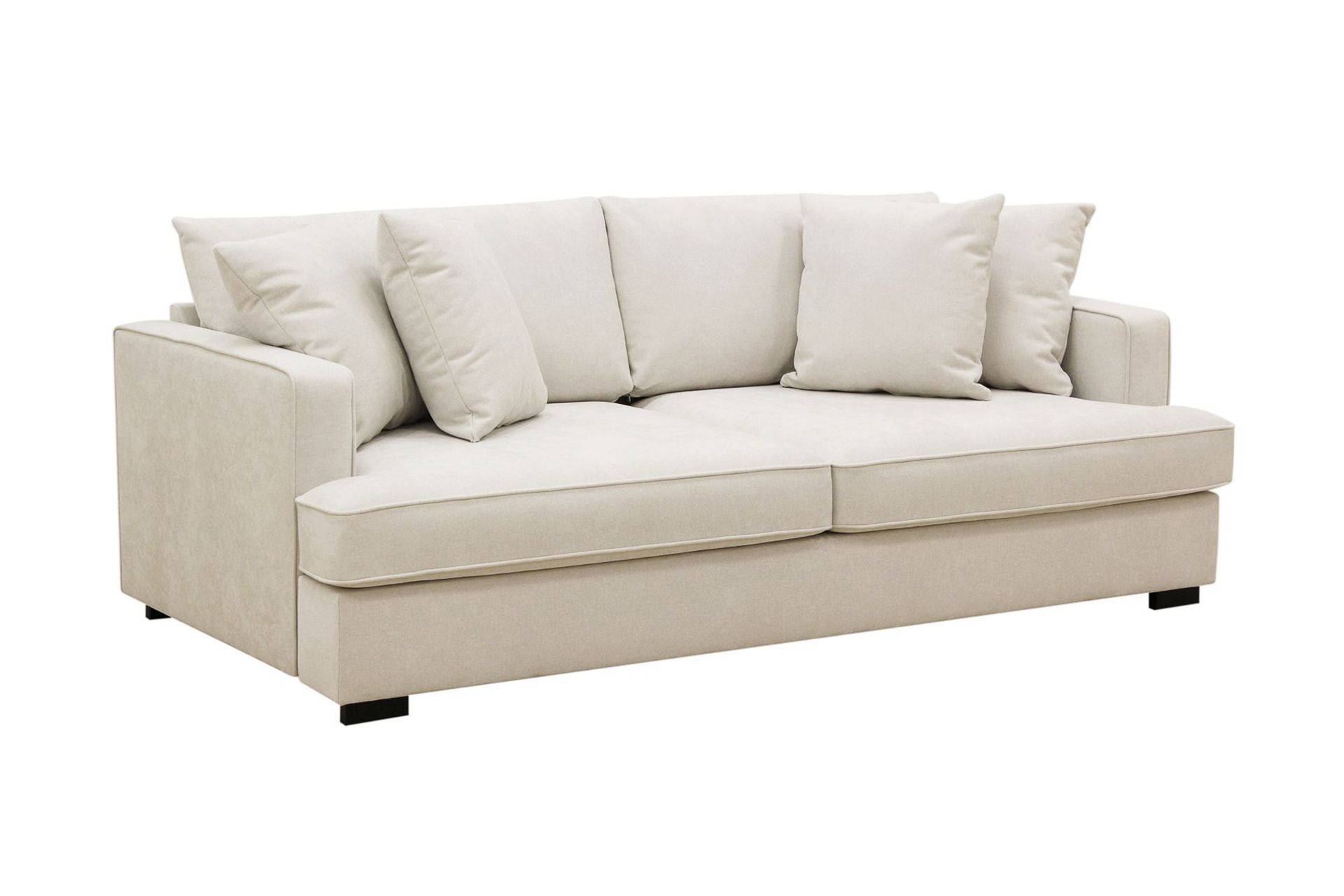 Rossita 3-seters Dyp Stoffsofa - Beige - Møbler - Sofaer - Sofa 3 seter