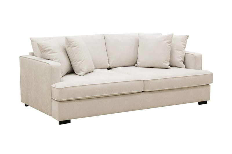 Rossita 3-seters Dyp Stoffsofa - Beige - Møbler - Sofaer - Sofa 3 seter